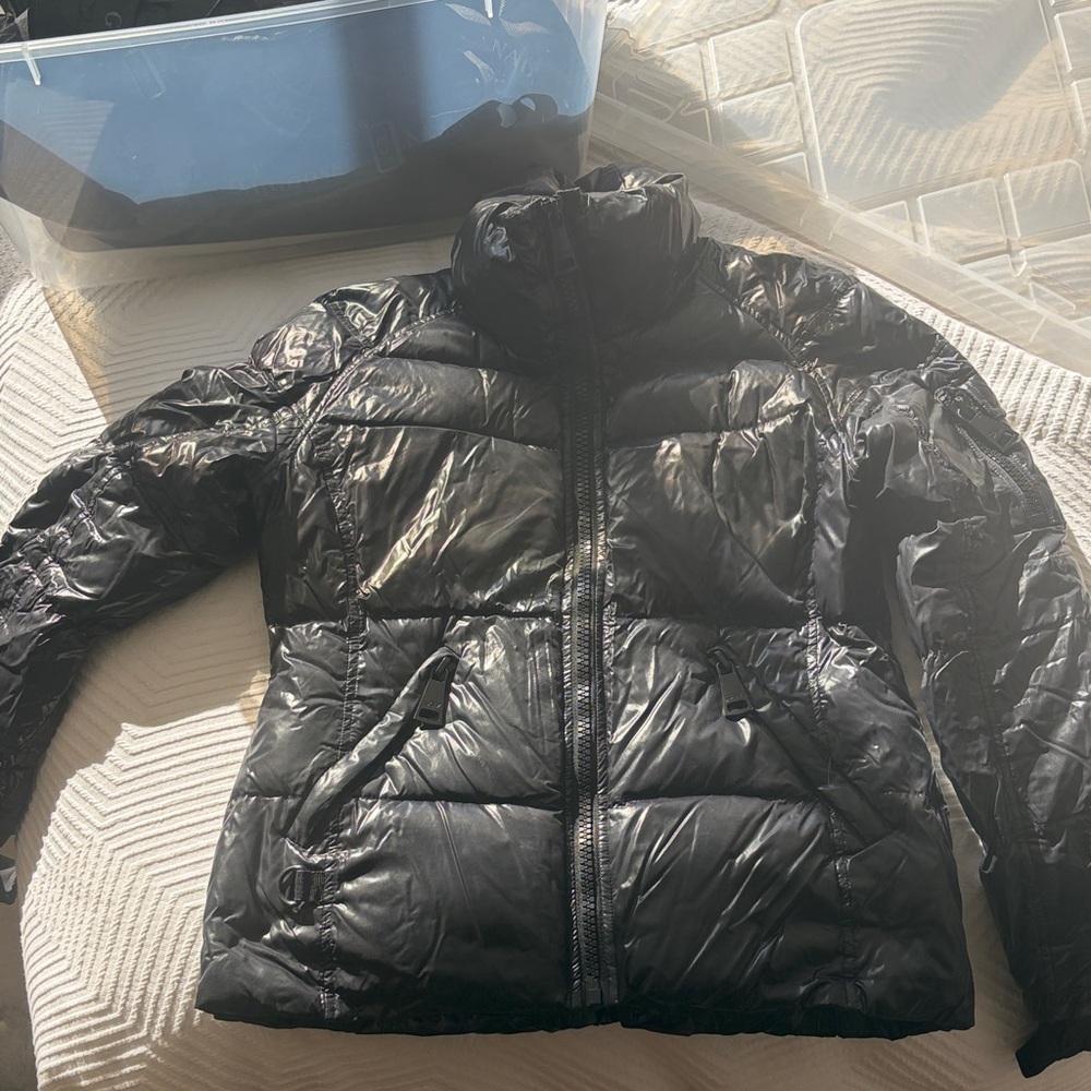 Shiny Black Puffer Jacket
